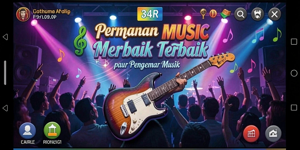 Tampilan gameplay 34R yang seru dan interaktif.