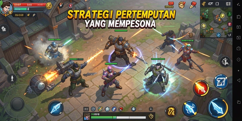 Tangkapan layar 47F menunjukkan pertempuran strategi yang intens.