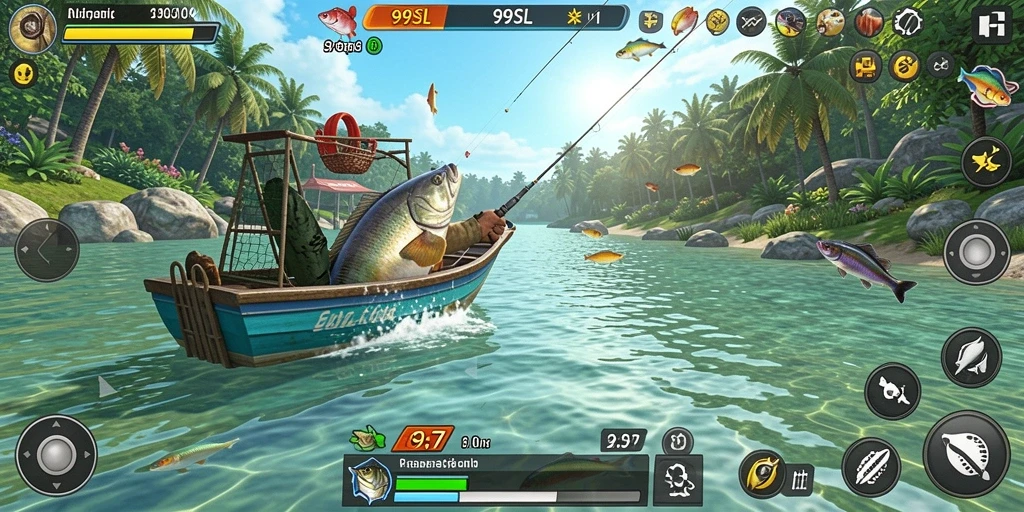 Tangkapan ikan yang menakjubkan dalam gameplay 99SL.