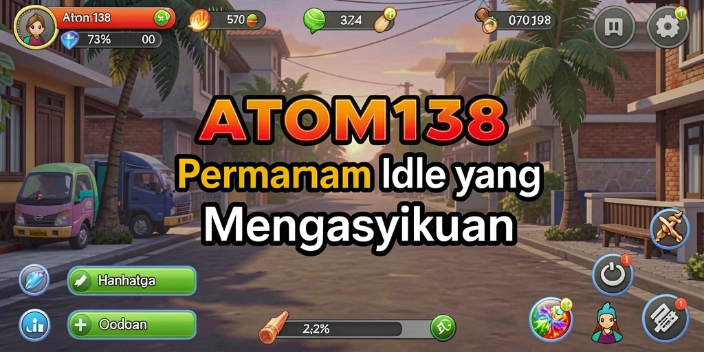 Screenshot ATOM138 menunjukkan gameplay Idle yang menarik dan interaktif.