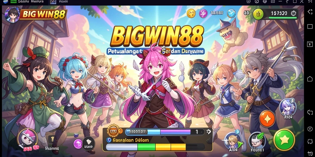 Tampilan karakter Anime yang menarik dalam gameplay BIGWIN88.