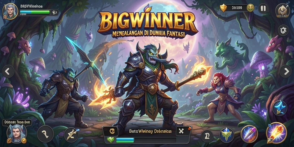 Tampilan gameplay seru dalam BIGWINNER yang penuh petualangan.