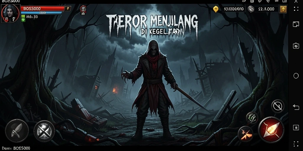 Screenshot menampilkan aksi mendebarkan dalam gameplay BOS5000.