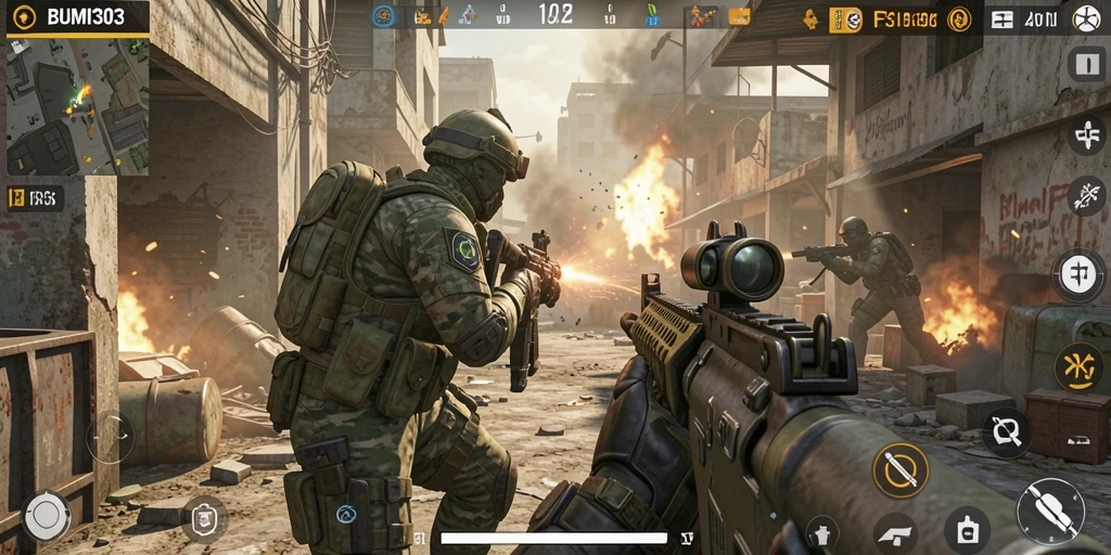 Gameplay menegangkan di BUMI303 dengan aksi FPS tak terduga.