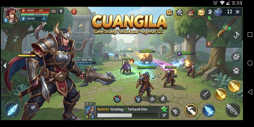 Screenshot gameplay CUANGILA dengan aksi pertempuran strategi yang seru.