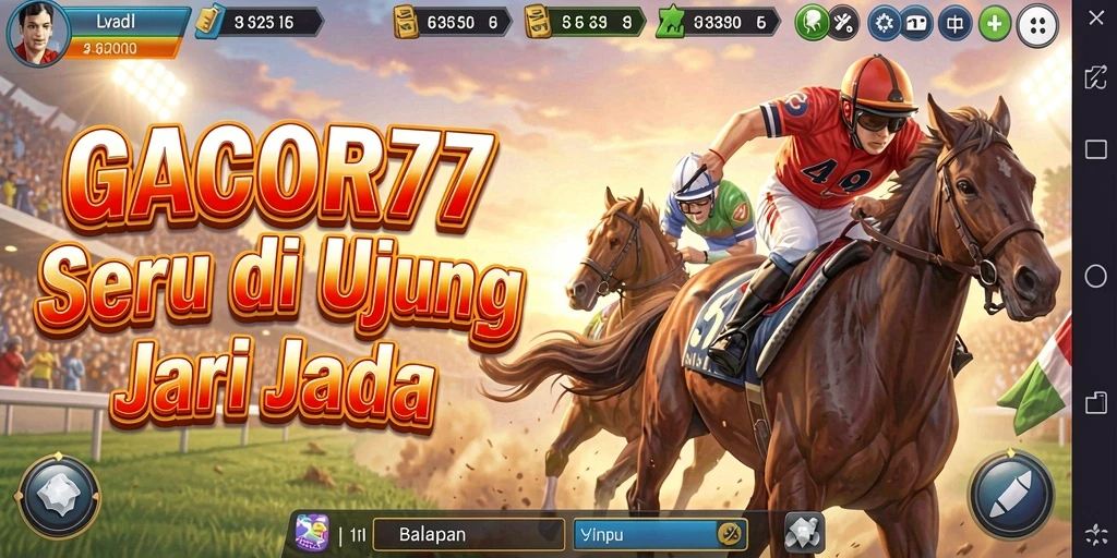 Tampilan gambar gameplay balapan yang mendebarkan di GACOR77.