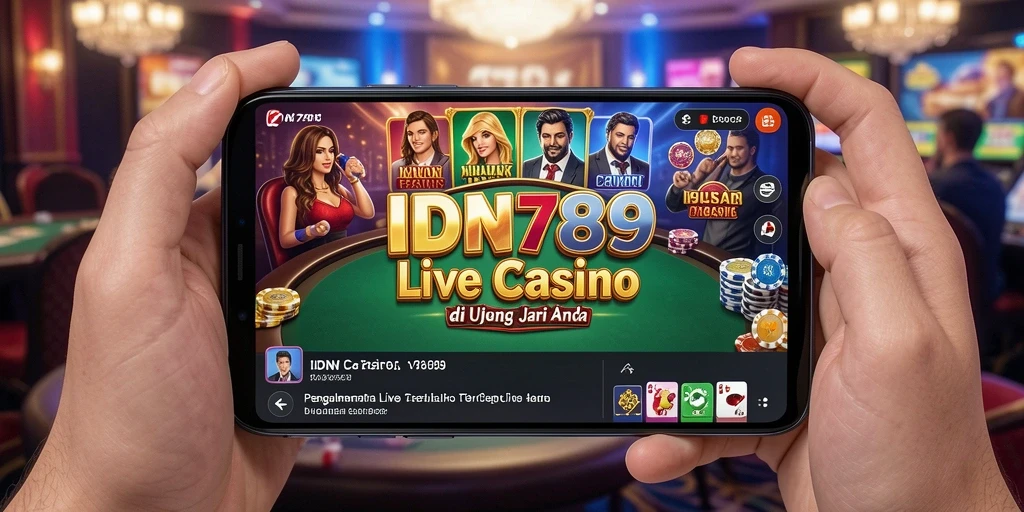 Tampilan utama gameplay Live Casino IDN789 yang menawan.