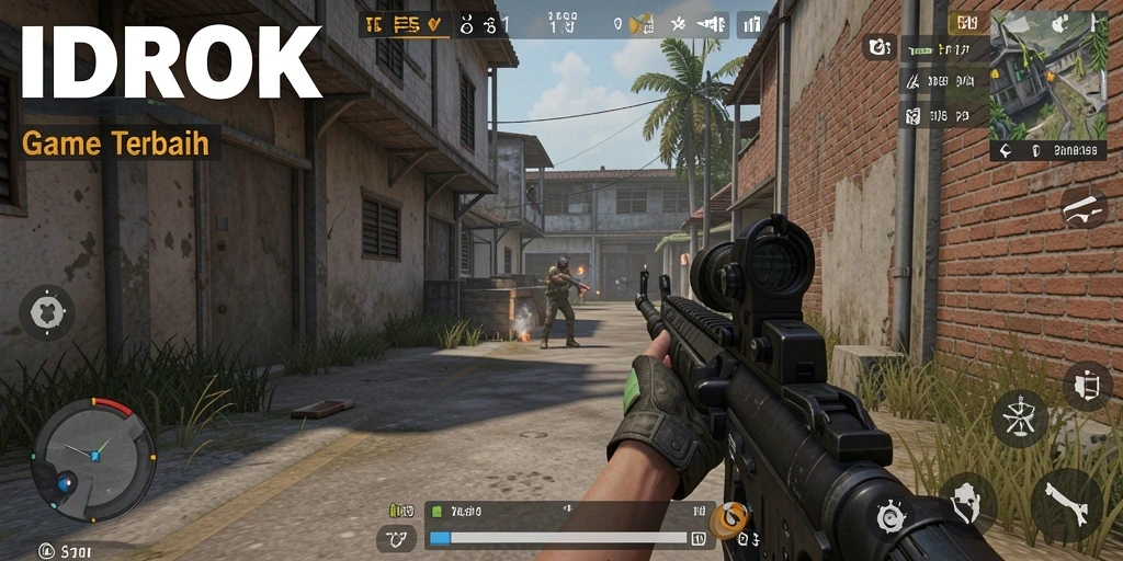 Gameplay seru IDROK dengan aksi tembak-menembak yang mendebarkan.