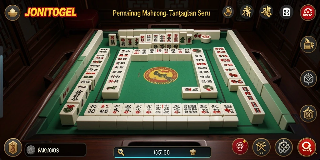 Tampilan seru permainan Mahjong JONITOGEL yang menantang.