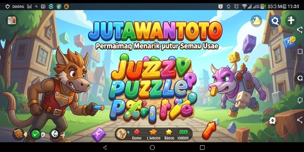 Screenshot gameplay JUTAWANTOTO dengan tingkat tantangan Puzzle yang mengasyikkan.