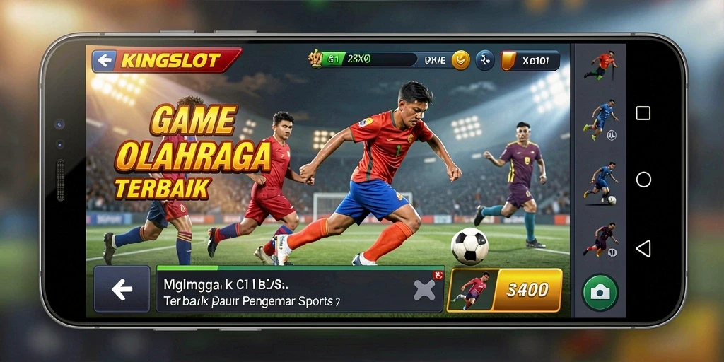 Tampilan gameplay KINGSLOT dengan aksi olahraga yang intens.
