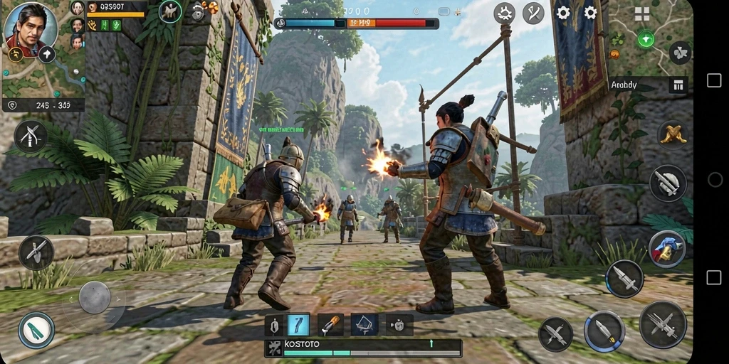 Tampilan gameplay KOSTOTO yang menegangkan dan strategis.
