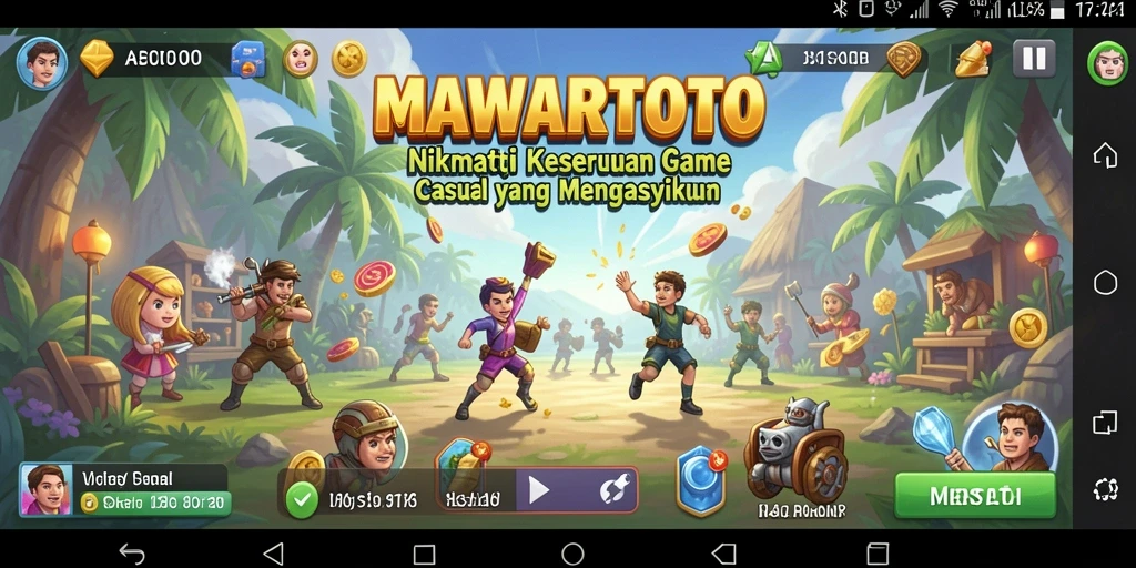 Tampilkan gameplay seru dari MAWARTOTO dengan grafis cerah.