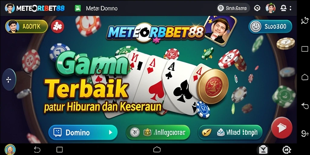 Screenshot METEORBET88 menampilkan gameplay Domino yang seru dan interaktif.