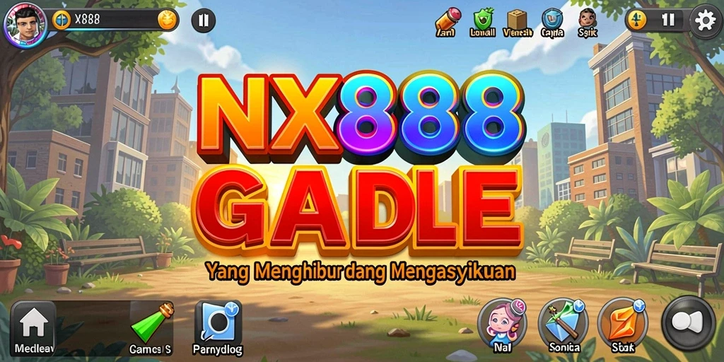 Tampilan gameplay NX888 yang menarik dan penuh warna.