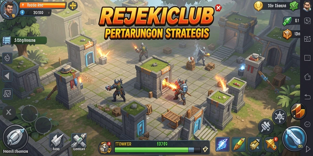 Tampilan menarik dari gameplay Tower Defense REJEKICLUB.