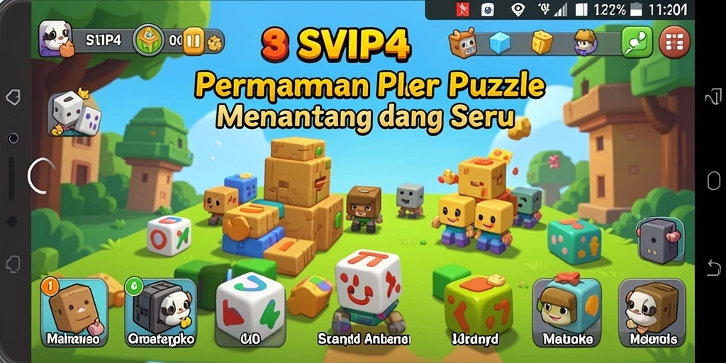 Tampilan menarik dari gameplay SVIP4 yang menampilkan langkah-langkah menyelesaikan Puzzle.