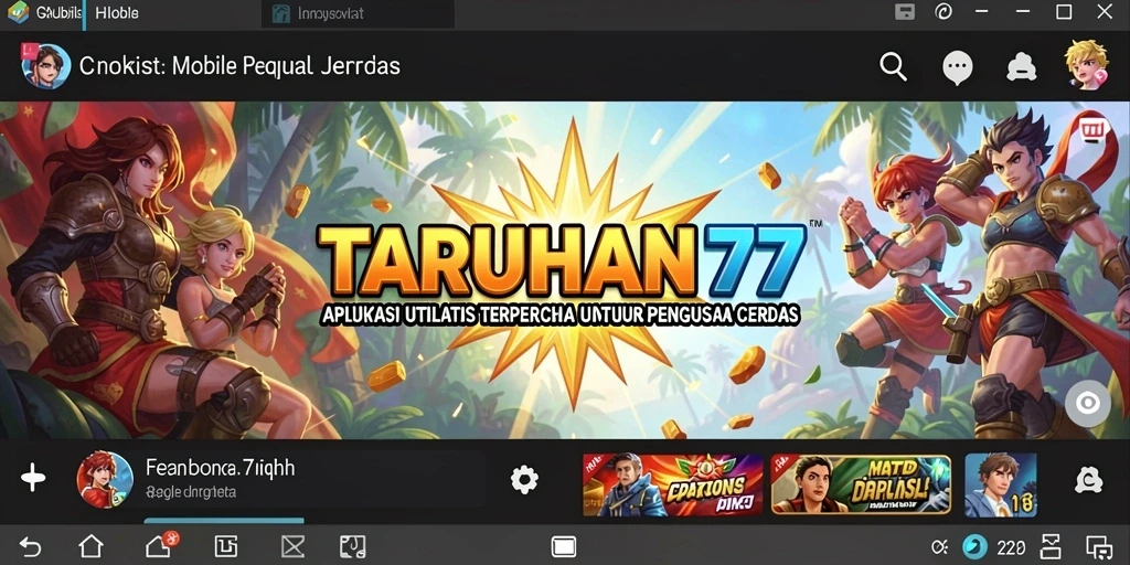 Tampilan antarmuka aplikasi TARUHAN77 yang intuitif dan user-friendly.