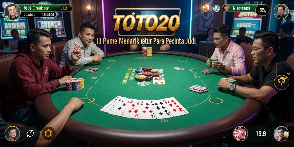 Gameplay seru di TOTO20 yang menampilkan pemain saat berkompetisi di meja Poker.