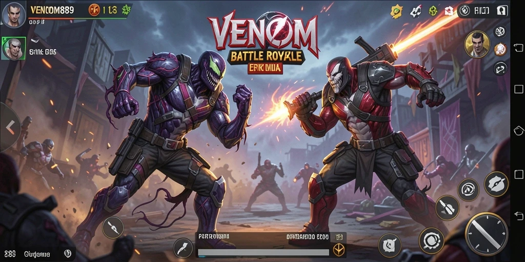 Gameplay Battle Royale yang intens di VENOM889.