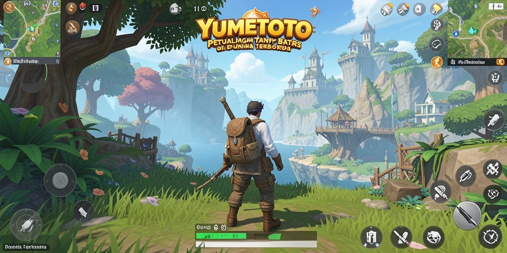 Tampilan gameplay menakjubkan di dunia terbuka YUMETOTO.